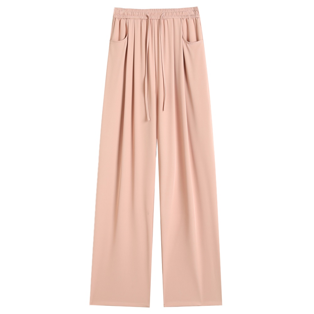 Ice silk slim Casual suit pants loose drape wide leg pants