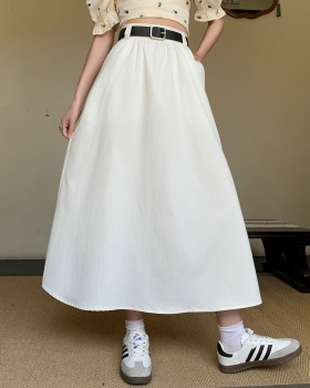 Big skirt long skirt white skirt for women