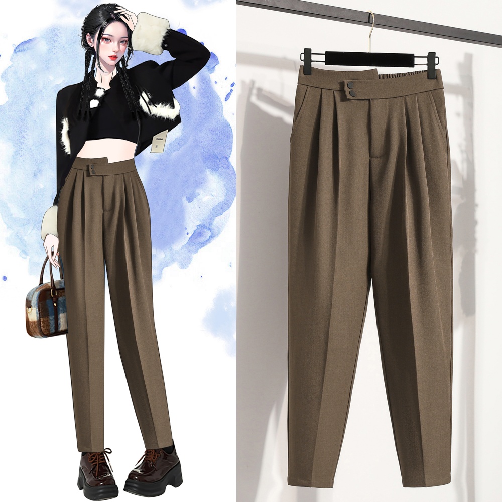 Slim drape fat pants Casual large yard suit pants