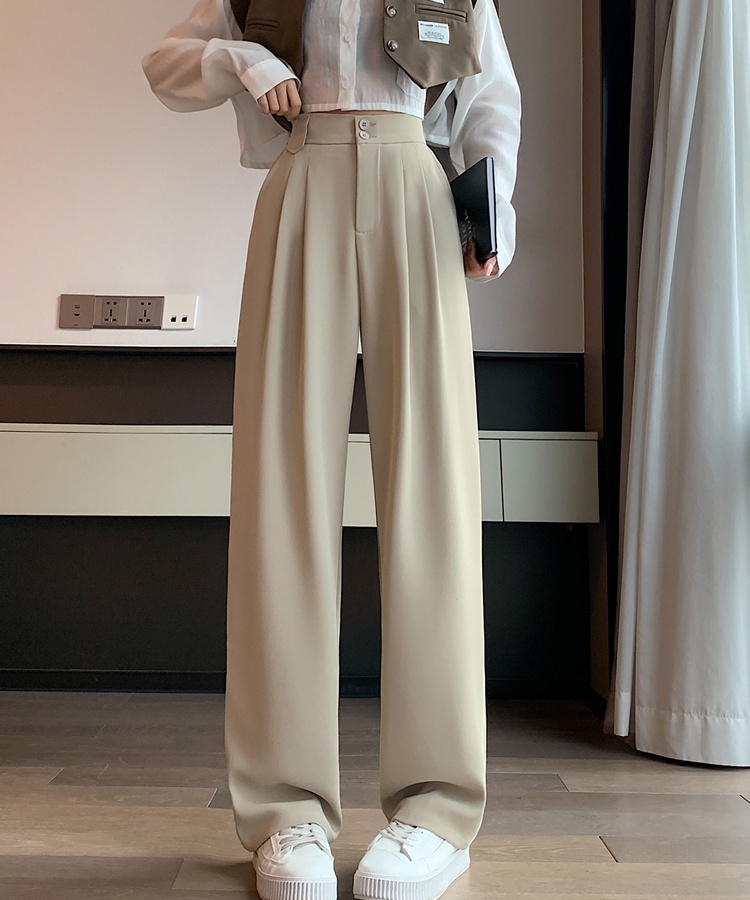 Slim straight pants summer Casual wide leg pants for women