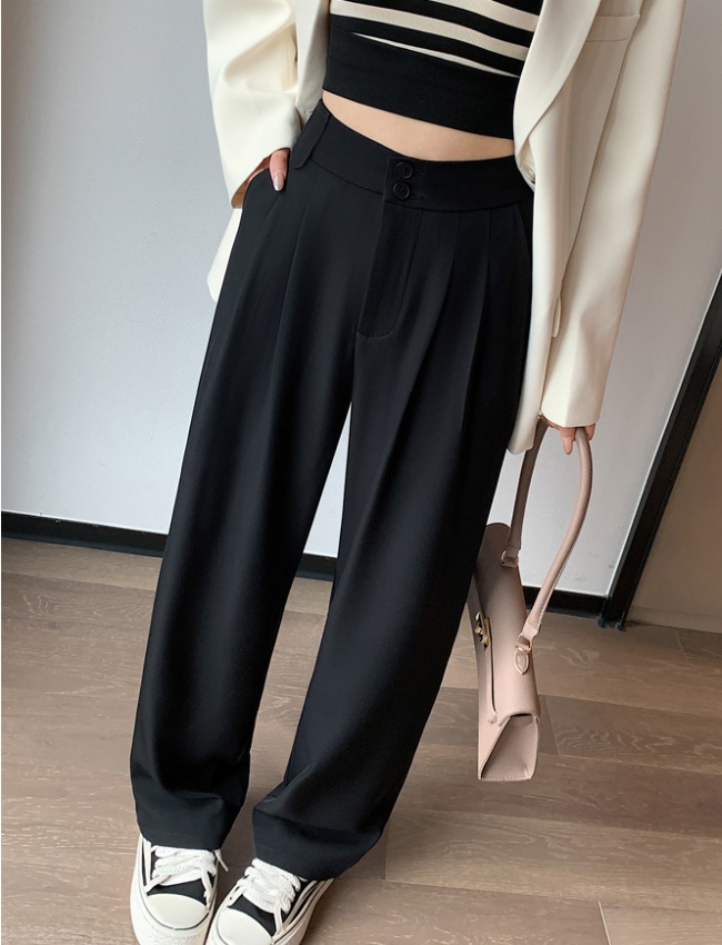 Slim straight pants summer Casual wide leg pants for women