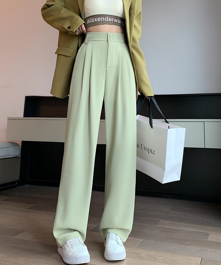 Slim straight pants summer Casual wide leg pants for women