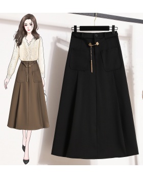 A-line fashion skirt retro chain business suit