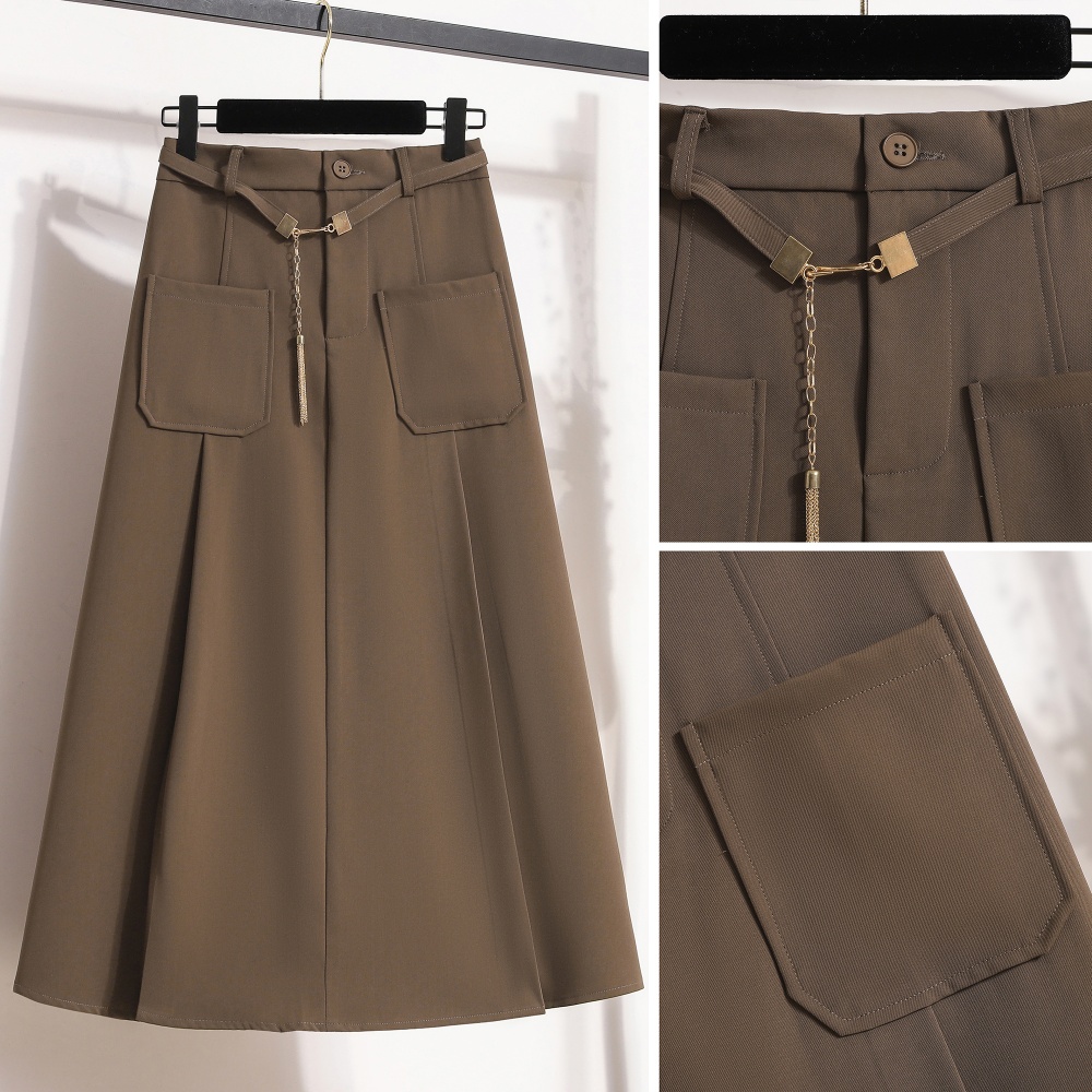 A-line fashion skirt retro chain business suit