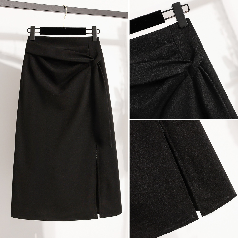 Split fat irregular high waist slim Cover belly skirt