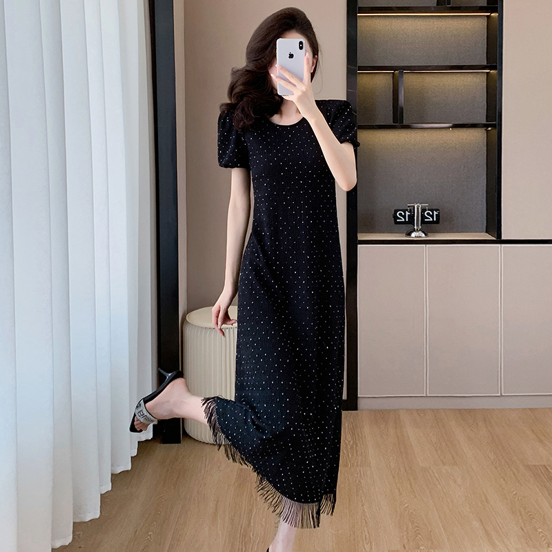 Tassels long Casual rhinestone summer dress