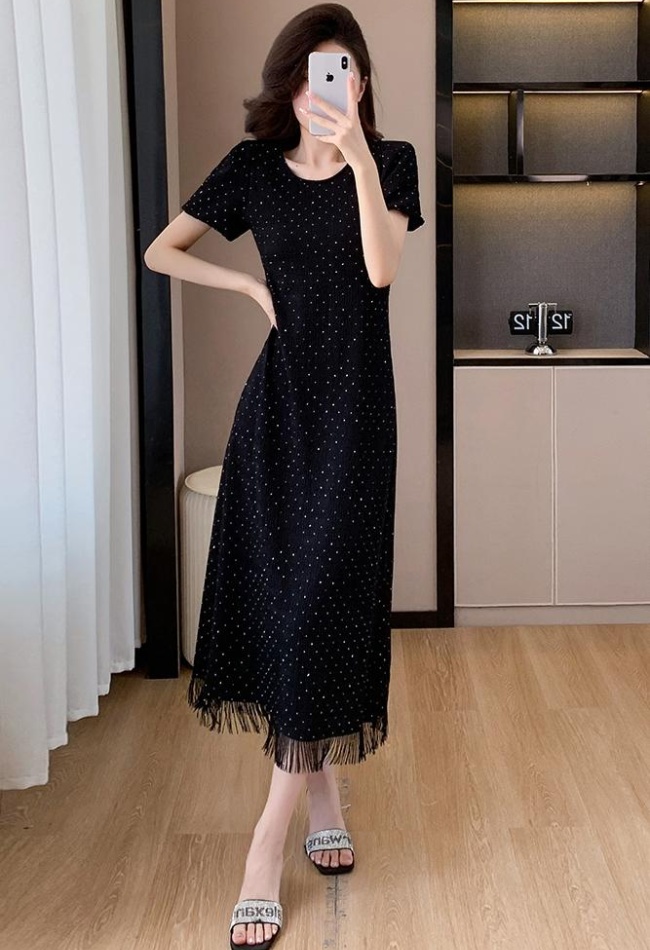 Tassels long Casual rhinestone summer dress