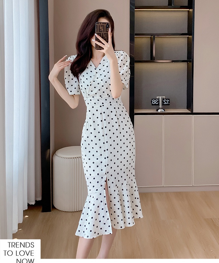 Printing summer fashion belt mermaid long dress