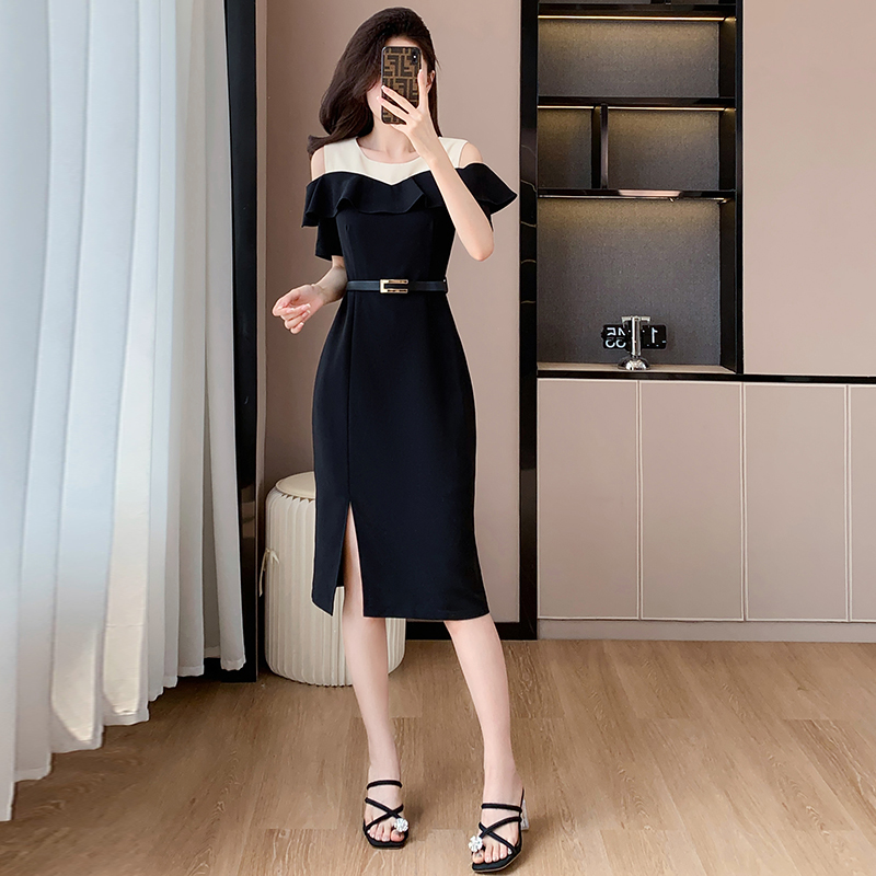 Package hip split dress splice ladies belt