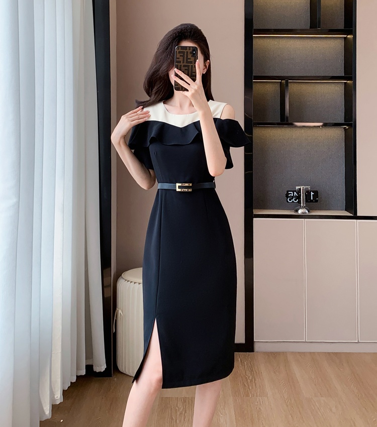 Package hip split dress splice ladies belt