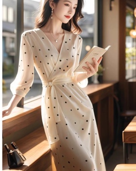 Ladies temperament dress retro long dress for women