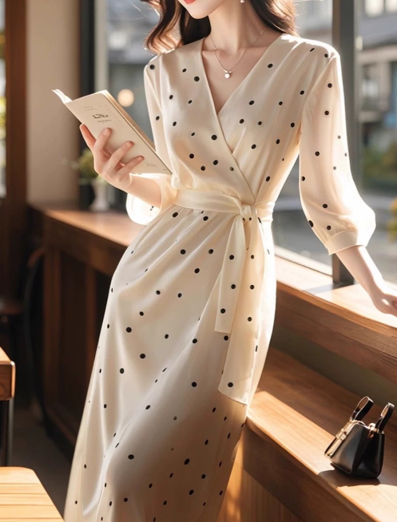 Ladies temperament dress retro long dress for women