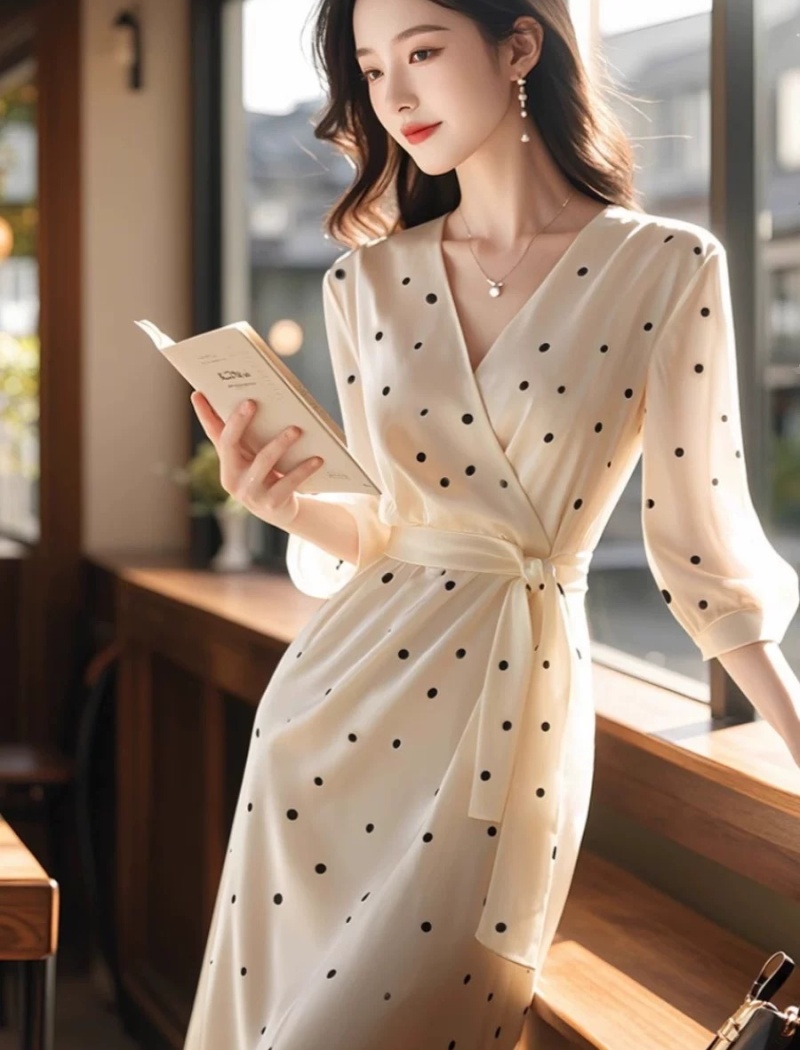 Ladies temperament dress retro long dress for women