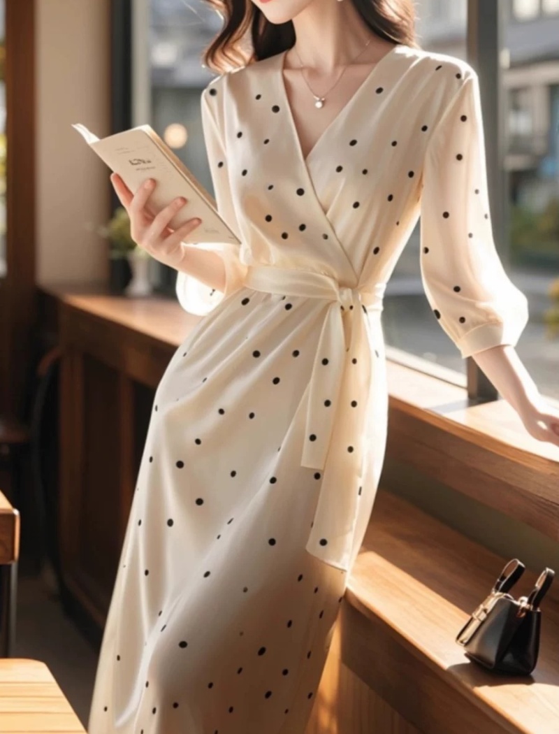 Ladies temperament dress retro long dress for women