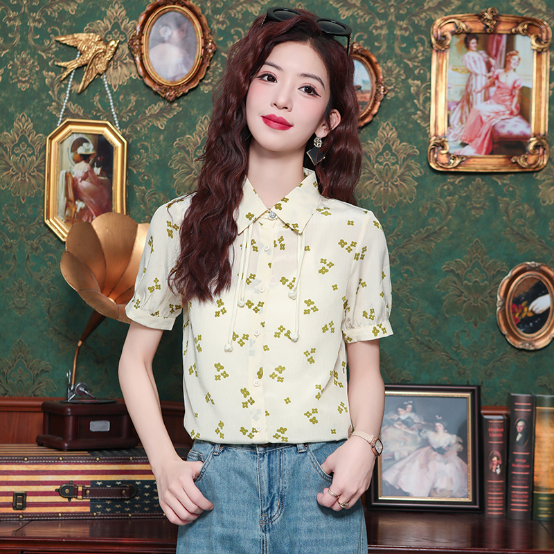 Commuting Chinese style tops temperament all-match shirt