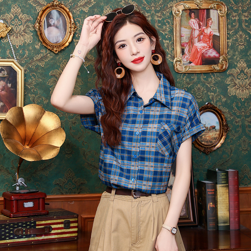 All-match Western style tops commuting Casual shirt