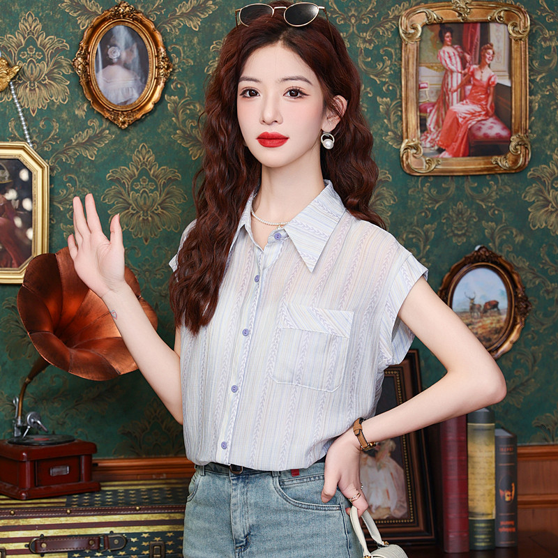 Unique Western style shirt maiden summer tops