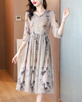 Refinement summer dress printing long dress for women