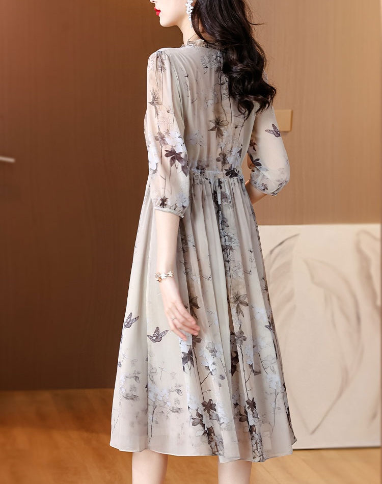 Refinement summer dress printing long dress for women