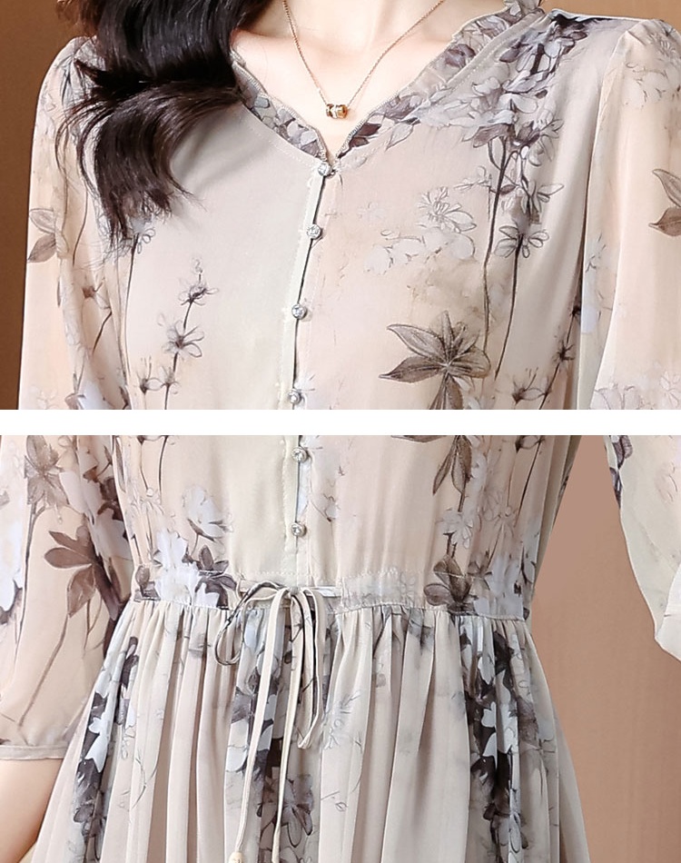 Refinement summer dress printing long dress for women