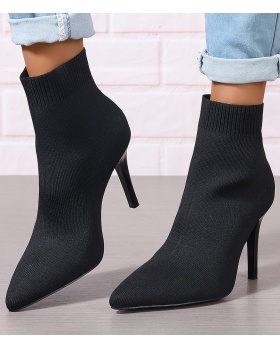 Spring large yard stilettos elasticity boots for women