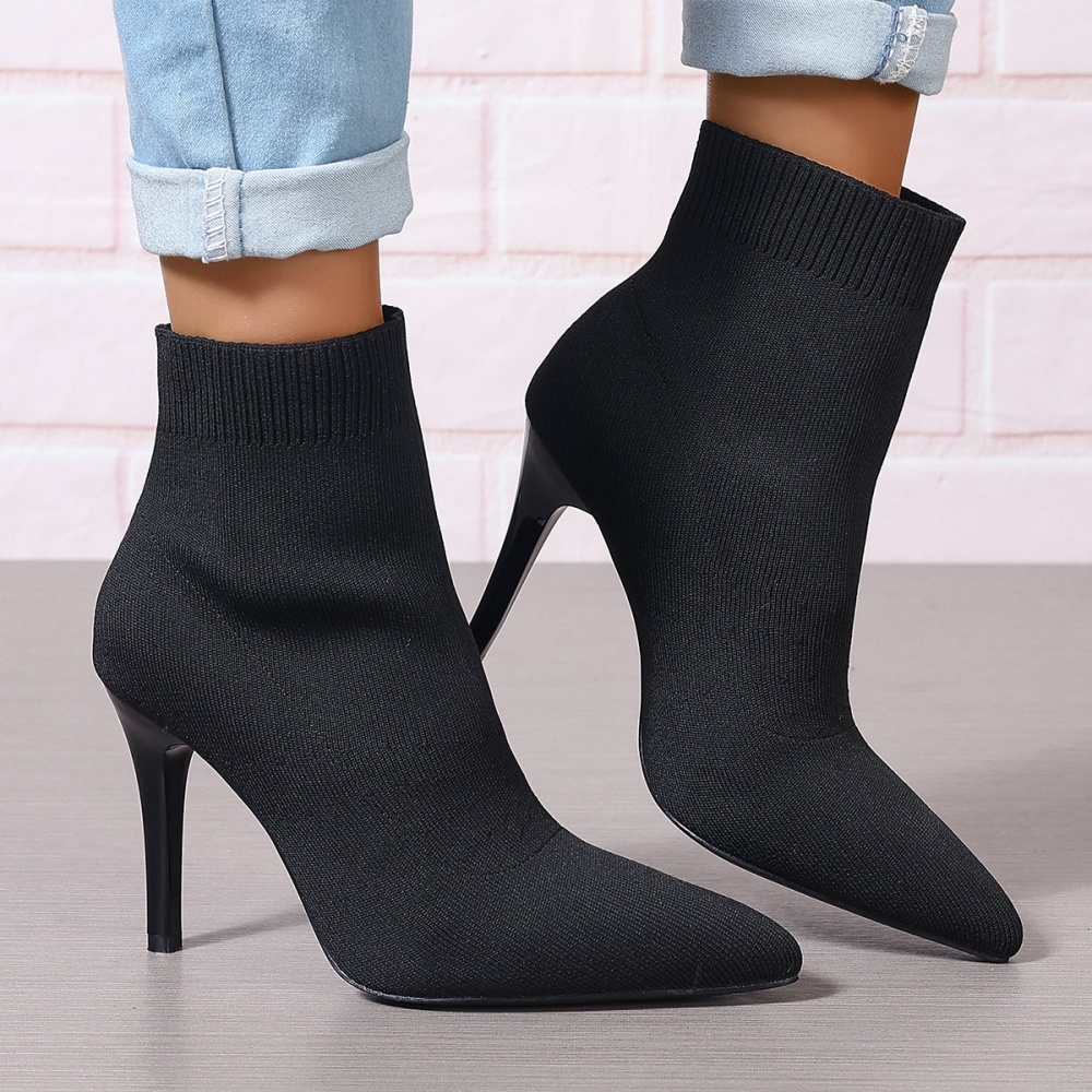 Spring large yard stilettos elasticity boots for women