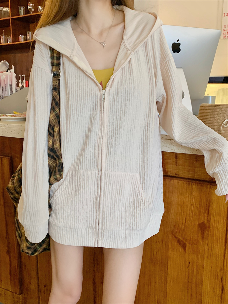 Spring cardigan hooded shirts for women