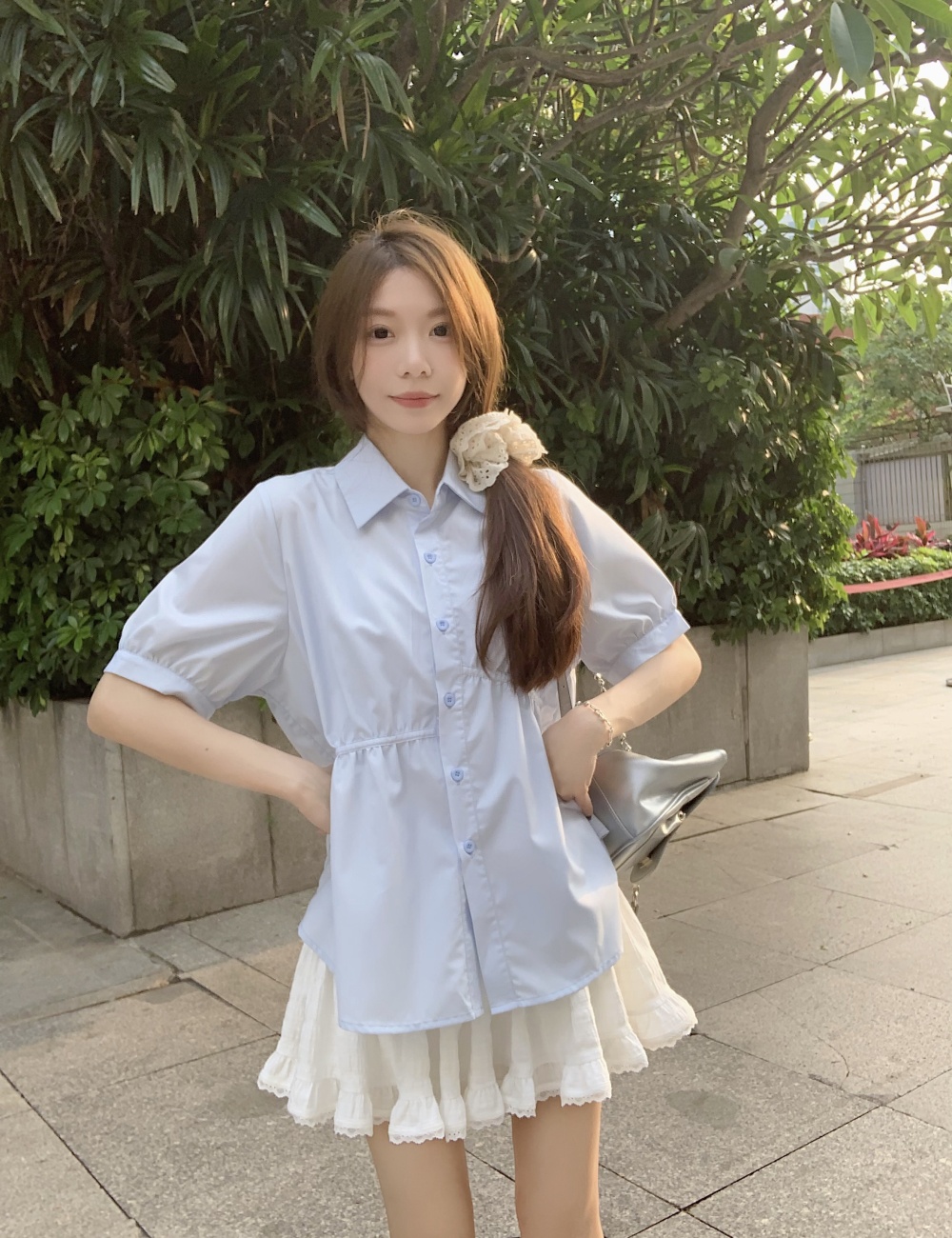 Western style summer shirt short sleeve tops