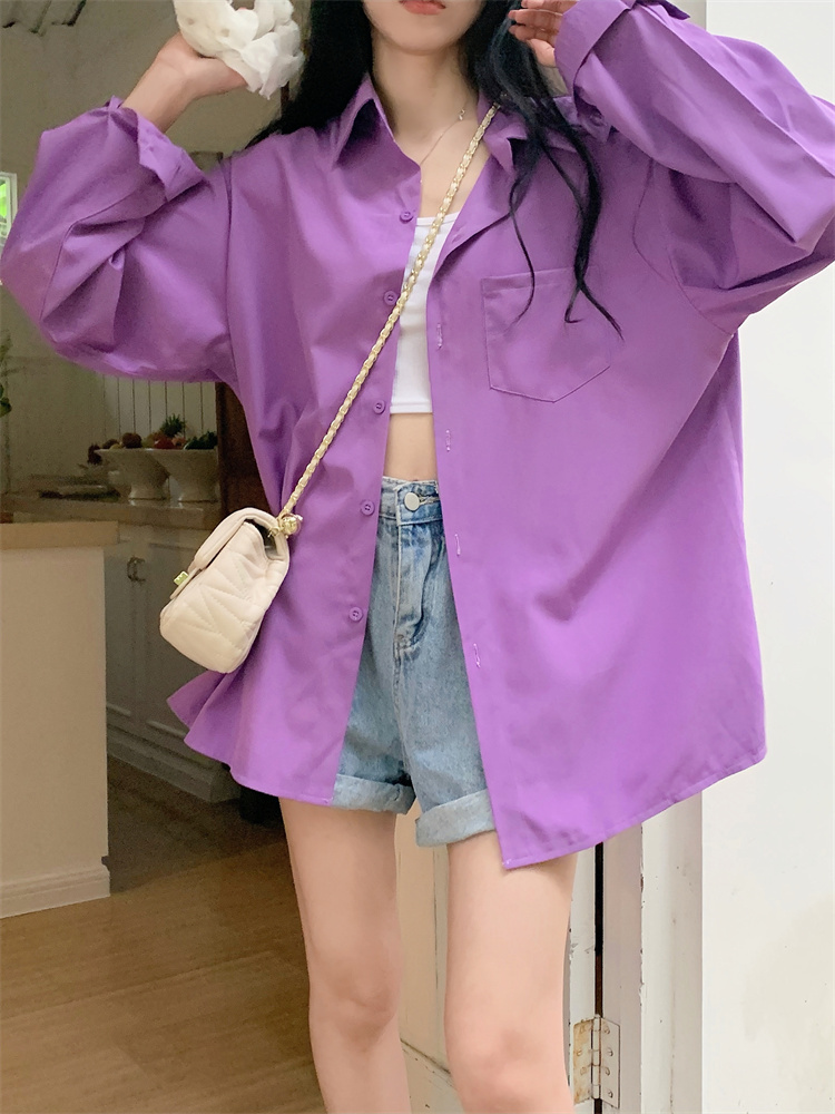 Summer unique loose shirt long sleeve sunscreen Casual tops