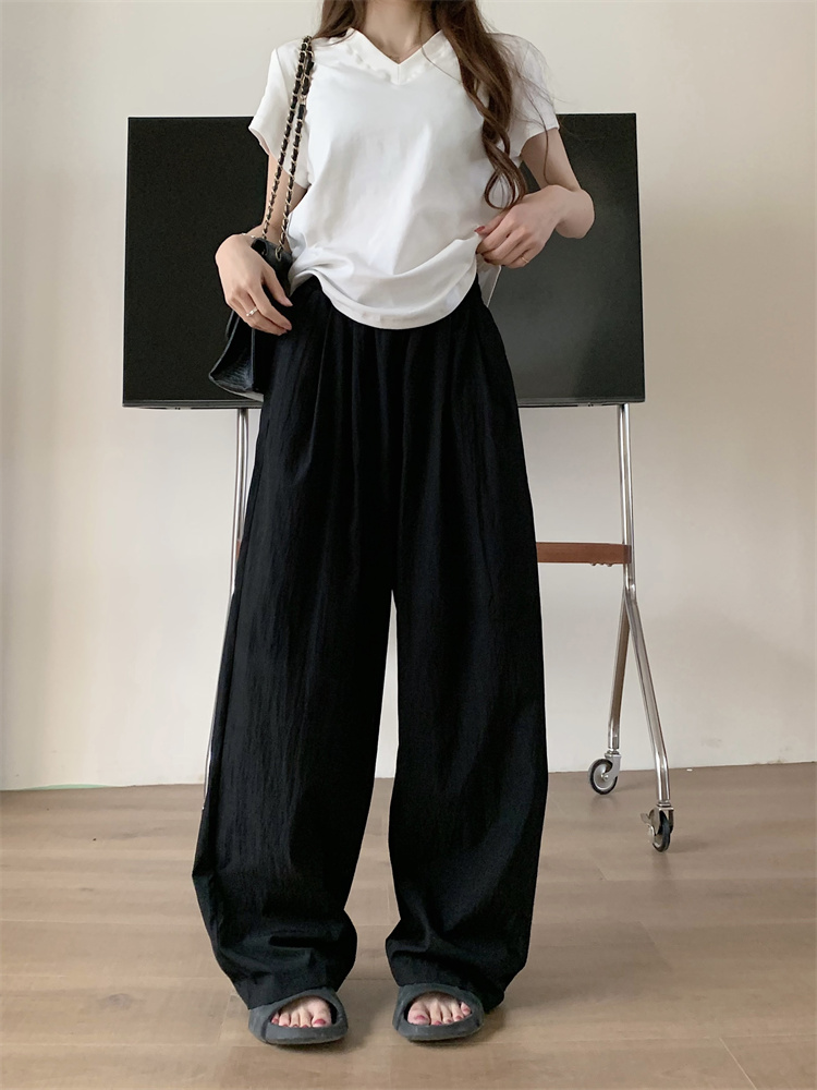 Straight pants Japanese style wide leg pants for women