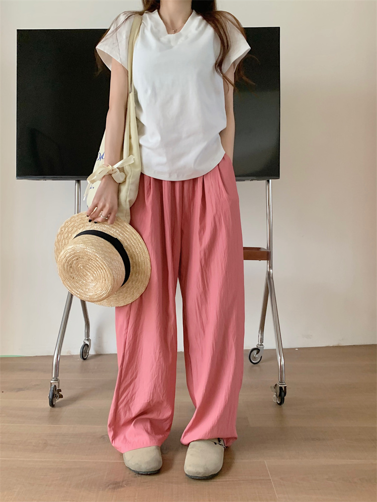 Straight pants Japanese style wide leg pants for women