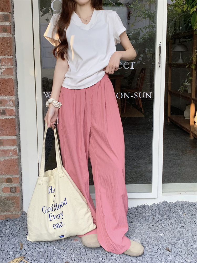 Straight pants Japanese style wide leg pants for women