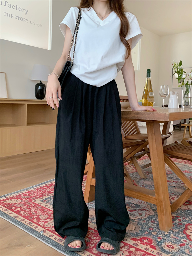 Straight pants Japanese style wide leg pants for women