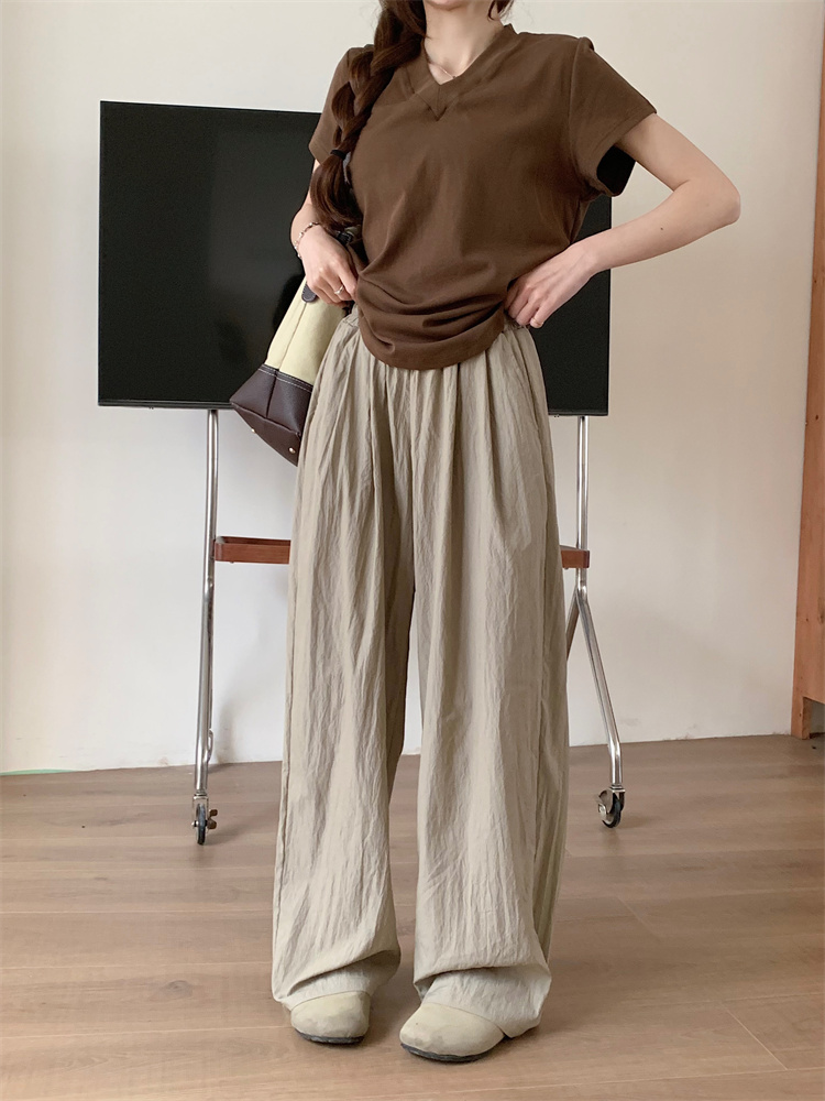 Straight pants Japanese style wide leg pants for women