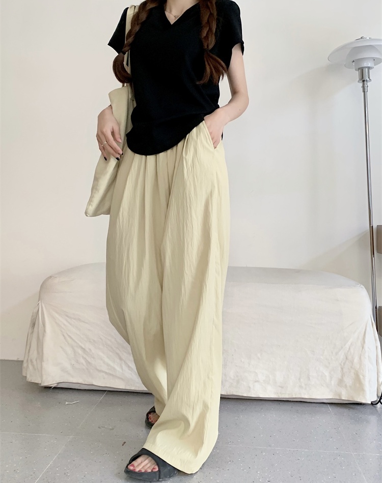 Straight pants Japanese style wide leg pants for women