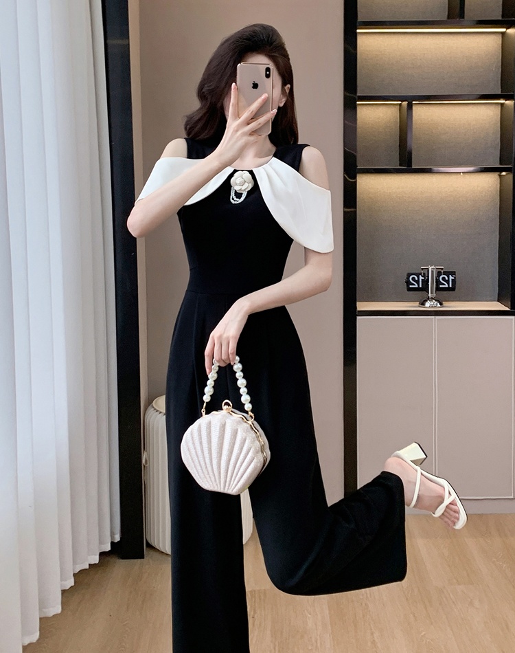 Elasticity strapless corsage temperament jumpsuit