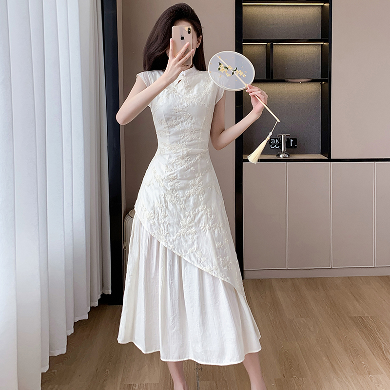 Chinese style irregular dress elegant cheongsam