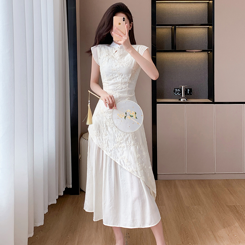 Chinese style irregular dress elegant cheongsam