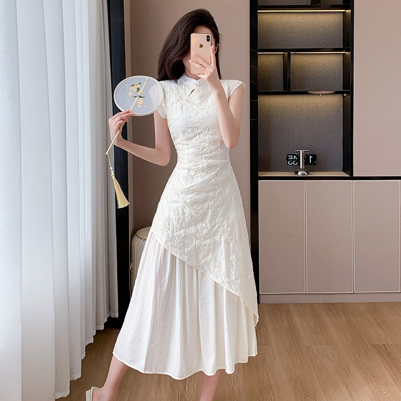 Chinese style irregular dress elegant cheongsam