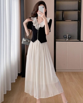 Tender fashion skirt sweet tops 2pcs set