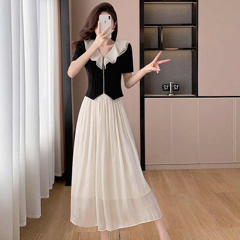 Tender fashion skirt sweet tops 2pcs set