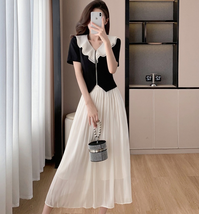 Tender fashion skirt sweet tops 2pcs set