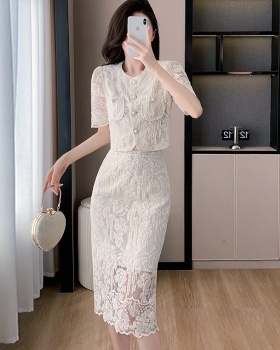 France style tops lace skirt 2pcs set