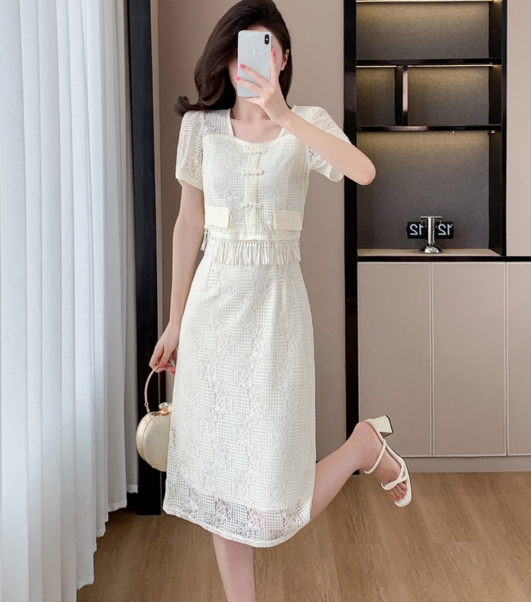 France style summer chanelstyle slim dress