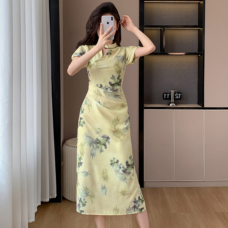 Summer ladies cheongsam colors Chinese style dress