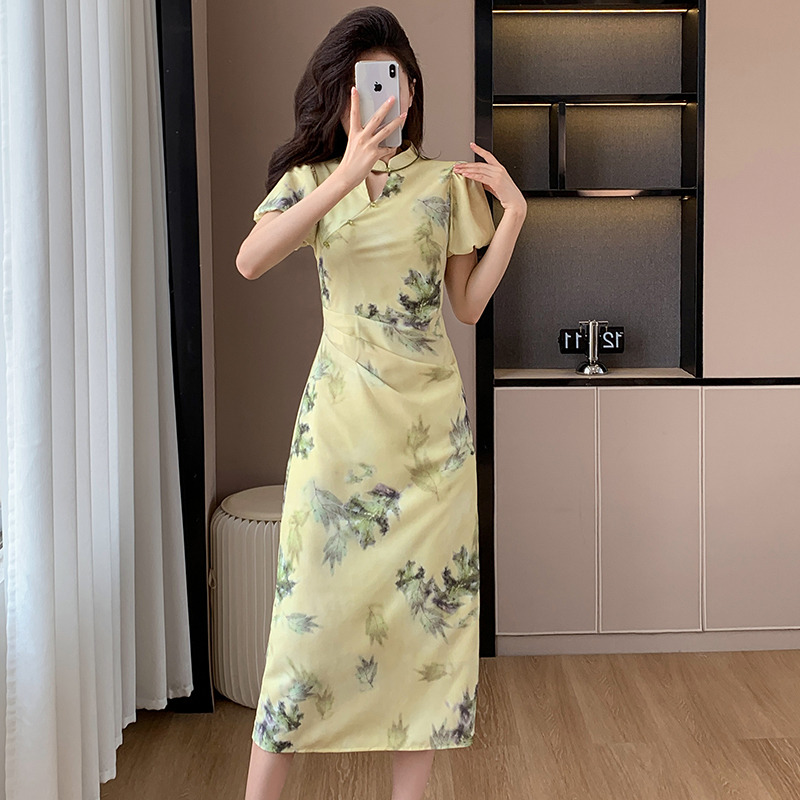 Summer ladies cheongsam colors Chinese style dress