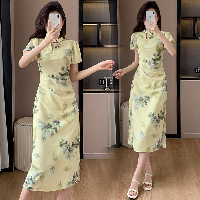 Summer ladies cheongsam colors Chinese style dress