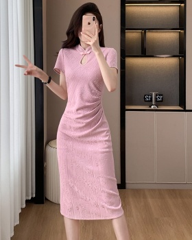 Long maiden dress Chinese style summer cheongsam