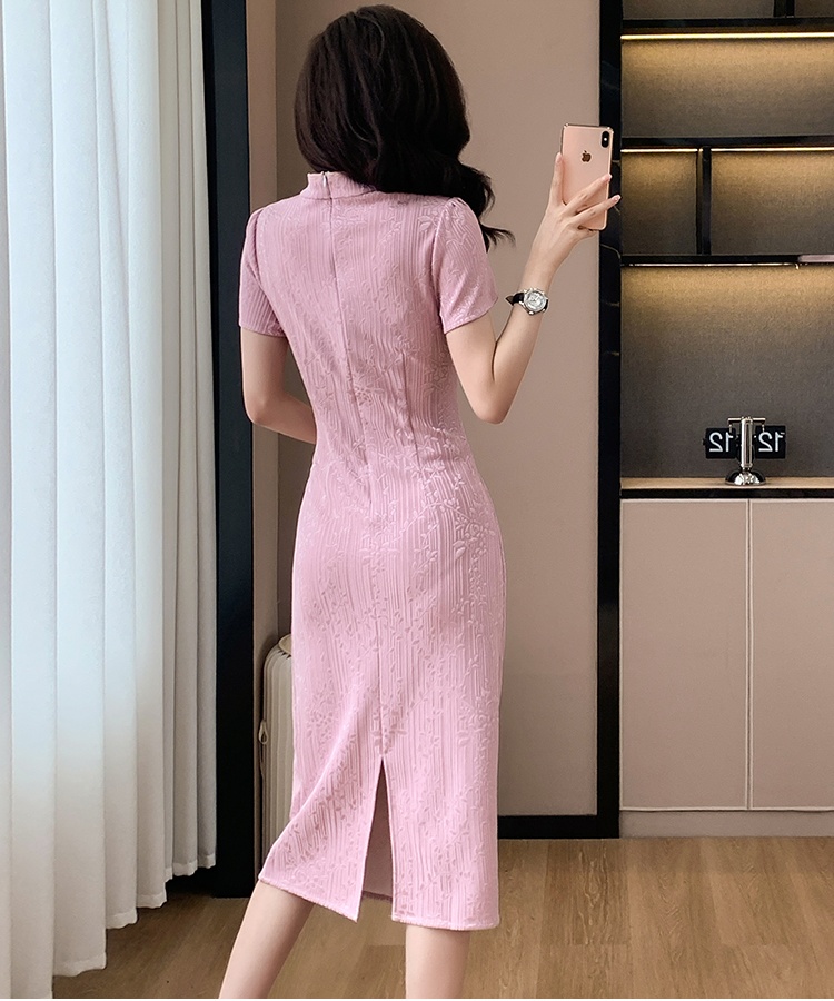 Long maiden dress Chinese style summer cheongsam