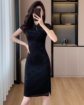 Summer Chinese style dress split cheongsam